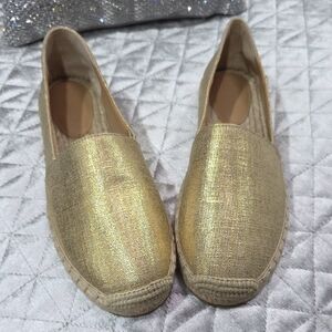 Banana Republic Metallic Gold Espadrilles